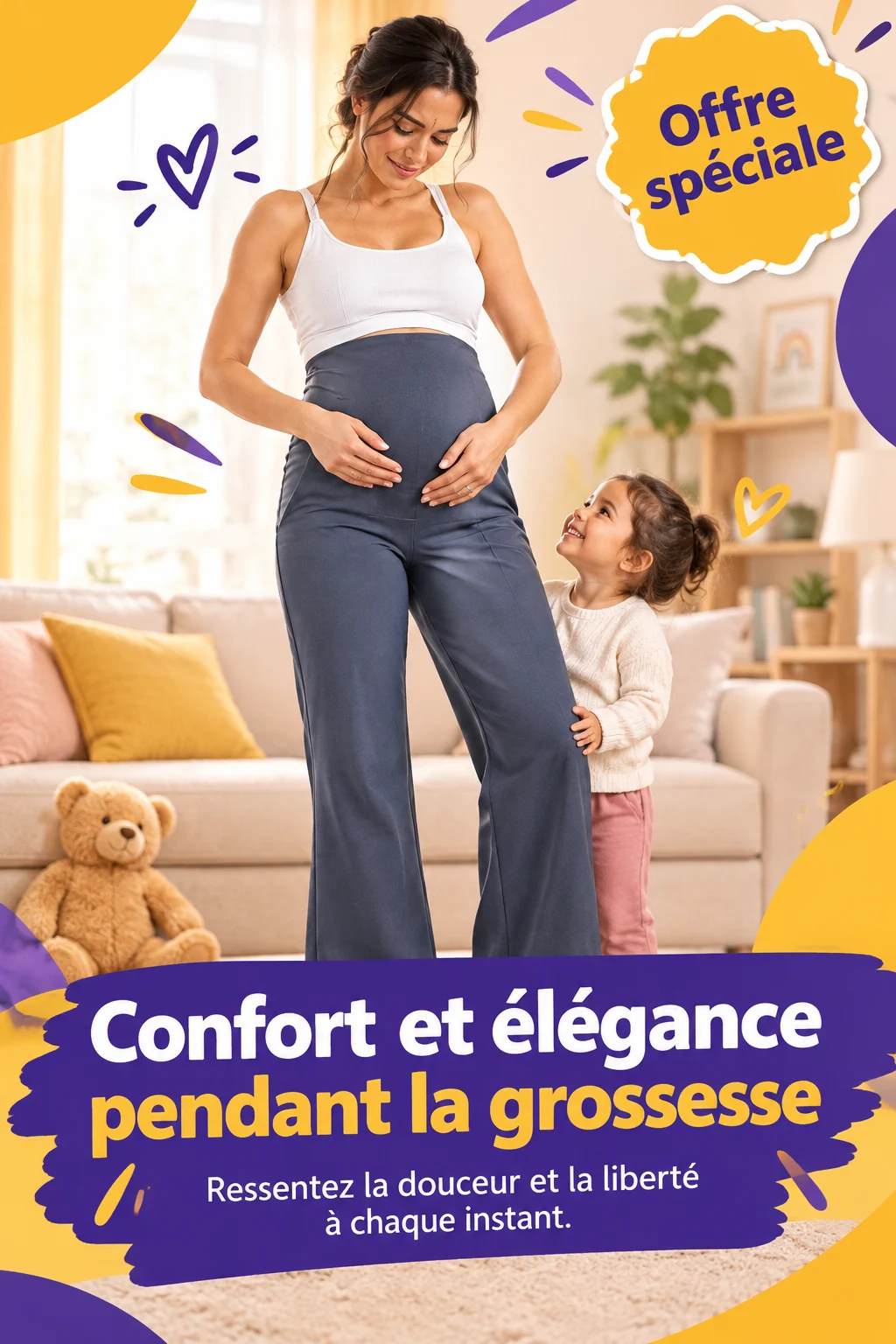 Pantalon maternité confortable