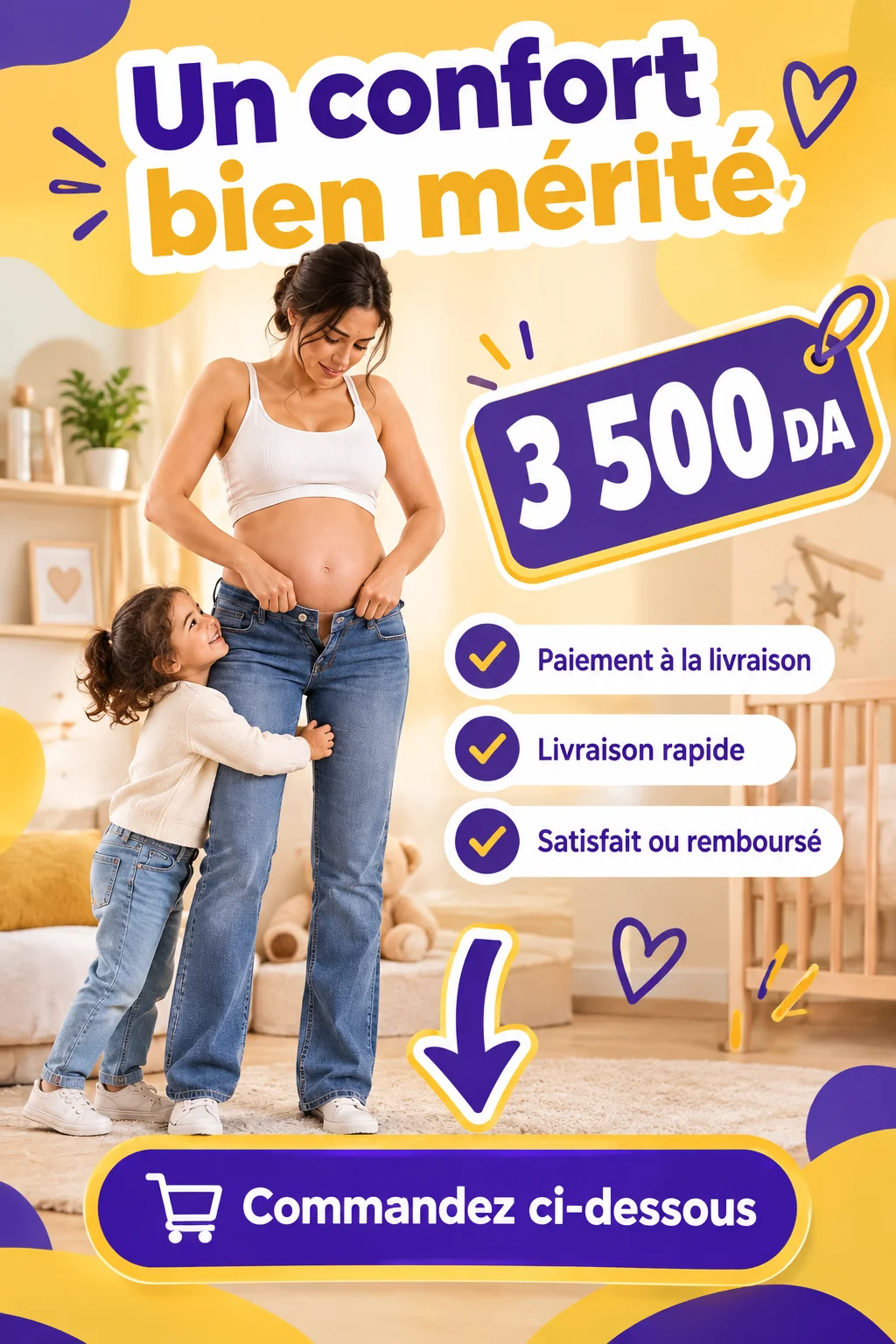 Pantalon maternité confortable